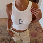 Amex, Rolex, Relax Racer Tank Top